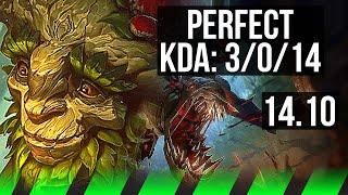 IVERN vs FIDDLESTICKS (JGL) | 3/0/14, Rank 9 Ivern | NA Challenger | 14.10