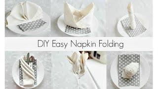 EASY Napkin Folding Tutorials for beginners!