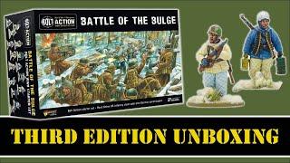 BOLT ACTION THIRD EDITION-Battle of The Bulge Starter Set Unboxing | 28mm  WWII Wargaming | Minis