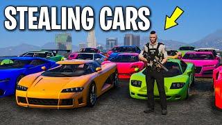 I stole 30 cars as a Fake Cop on GTA 5 RP