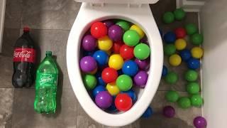 Will it Flush? - Coca Cola, Fanta, Mirinda Balloons and Plastic Balls