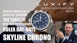 Rolex Day-Date, Zenith Defy Skyline Chrono, IWC Portugieser 2024, Parmigiani Toric, Cartier, Chopard