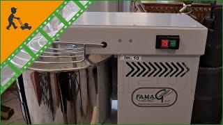 Famag IM 10 electric spiral mixer - 10 kg dough capacity - Grey model - Customer's operating video