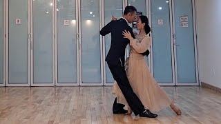 #planeo con quebrada y enrosque con cadena cw #탱고레슨 #tango lesson #세라y라우