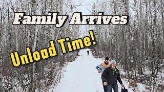 Family Arrives to Help Me Unload from my BC Trip to Alberta