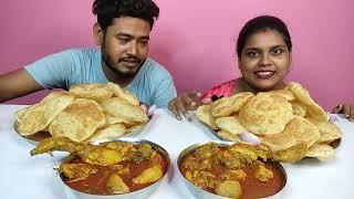 30 puri and chicken curry eating challenge