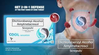 Get 2-in-1 Defense with Dichlorobenzyl Alcohol, Amylmetacresol (Strepsils)