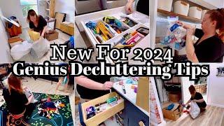 GENIUS Decluttering Tips for 2024 ~ Declutter and Organize with me ~ clean declutter motivation