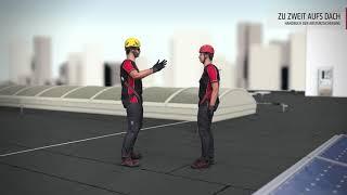 Working in pairs on a roof surface - Fall arrest manual