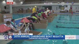 Lakewood H.S. physics students put cardboard boat building skills to the test