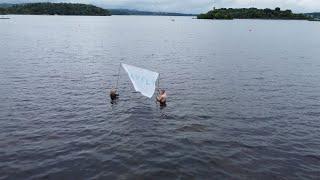 Anna Macleod and Padraig Cunningham installing EPHEMERA at Lough Key  Forest Park -  ECO SHOWBOAT