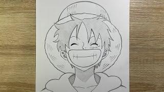 Comment Dessiner Monkey D. Luffy | Tutoriel de Dessin Facile Étape par Étape de One Piece