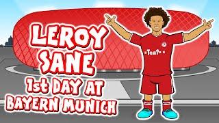 LEROY SANE's 1st Day at Bayern Munich! (Sane signs for FC Bayern Munchen)