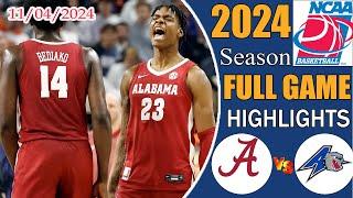 Alabama vs UNC Asheville Highlights | Nov 04,2024 | College men's basketball |Ncaa basketball 2024