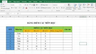 Cách kẻ Bảng trên Excel (Phần 2) - Dành cho người mới