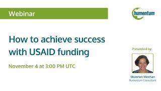 How to achieve success with USAID funding