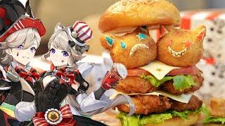 Cooking Lyney & Lynette-Inspired Chicken Burger | Celebrating KFC x Genshin Collab