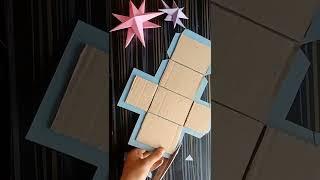 how to make box। paper box making/card board box/diy Christmas box /flower box #craft #shorts #diy