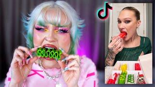 Trying viral Tik Tok candy (that destroys my teeth)