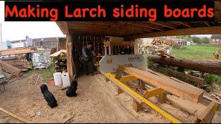 Making Larch Siding with Frontier OS27 Sawmill