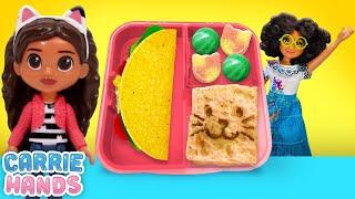 Disney Encanto Helps Gabby Dollhouse Pack a Cat Lunch for School