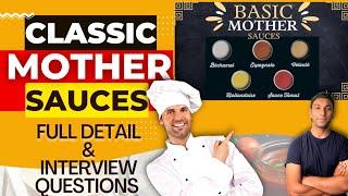 Mother Sauces and it's Types| Interview Questions of Hotel Job| French Mother Sauces in Detail|