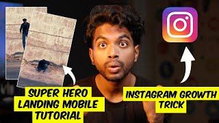 Super Hero Landing Tutorial | Instagram Growth Tips | Pranav PG