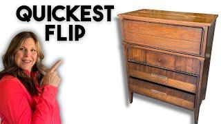 High profit on my quickest flip! | #furnituremakeover #furnitureflip