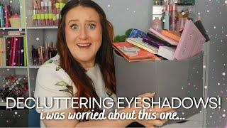 HUGE EYESHADOW PALETTE DECLUTTER! Decluttering My Makeup Collection, Clean & Organise With Me 2024!
