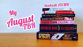 ASMR August TBR: calming whispers, long nail book tapping & scratching