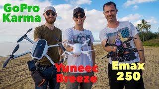 COMPARING 3 DRONES! GoPro Karma, Yuneec Breeze 4k & Emax 250