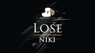 NIKI - Lose - Piano Karaoke Instrumental Cover with Lyrics