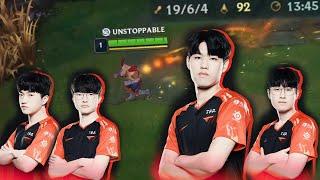  T1 Oner UNSTOPPABLE URF Lee Sin  - T1 Team Playing URF in NA - Faker | Oner | Zeus | Keria