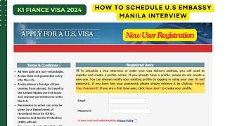 K1 VISA: How to Schedule U.S Embassy Manila Interview | Step by Step Guide (2024) #filamcouple