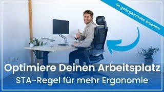 Sofort mehr Ergonomie im Büro mit der STA-Regel ️ Optimiere Deinen Arbeitsplatz in 3 Schritten!