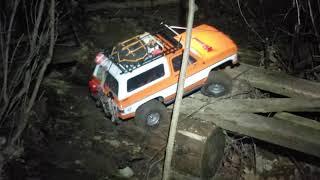 RC Car: Traxxas TRX4 K5 Blazer crawling after dark