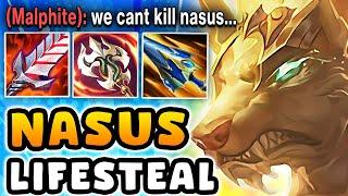 250% LIFESTEAL NASUS IS UNKILLABLE!!! (1v5 the enemy team)