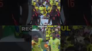 Controversial Foul in Soccer Match Sparks Outrage  Full Video #soccershorts #copaamerica #euro2024