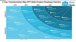 4 Year Transformation Map Ppt Slide Product Roadmap Timeline