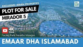  Prime Plot for Sale in Mirador 5, Emaar DHA Islamabad | Exclusive by Awan Properties