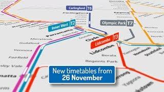 We’re moving forward. Timetables are changing from 26 November.