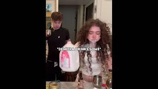 HE DRANK EXPIRE MILK Subscribe! #sisters #curlyhair #kalogeras #baddie #triplets #edit