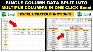 How to split one column data into multiple columns in Excel | Wraprows and Wrapcols in Excel | Tips