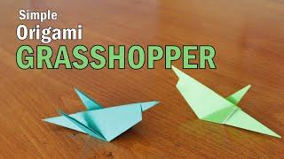 Origami - How to make a GRASSHOPPER  #origami #craft