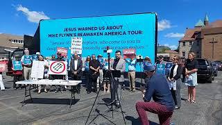 Batavia Christian press conference against the unholy ReAwaken America Tour - Batavia, NY, 08-2022