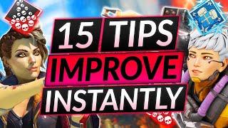 15 EASY TIPS to IMPROVE INSTANTLY - Predator Ranked Tricks - Apex Legends Guide