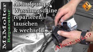 Ablaufpumpe Waschmaschine reparieren, tauschen & wechseln....