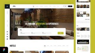 Hotel Booking Website Design | UI Design | On Figma | Creative & Modern Website Designs