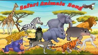 Safari Animal Sounds Song | Nursery Rhymes for Kids | Kids TV.