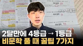 이 7가지 팁만 제대로 써먹어도 국어 1등급 받는데 지장 없습니다.